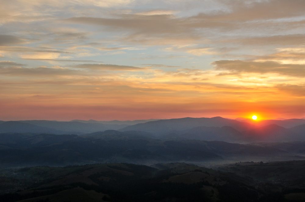 In mountains (Carpathians)