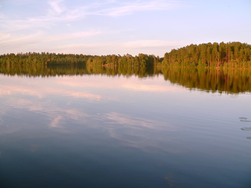In the evening at lake