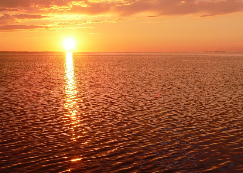 Sunset over the Sivash Sea