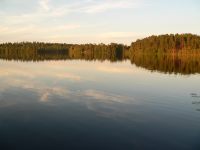 In the evening at lake