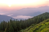 Expanse over the mountains