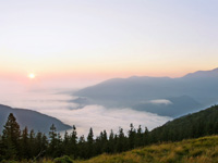 Expanse over the mountains