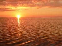 Sunset over the Sivash Sea